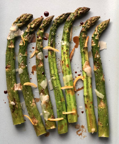 Roasted Asparagus with Preserved Lemon and Balsamic
