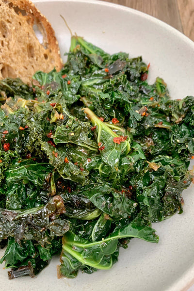 Balsamic Mustard Kale with Garlic