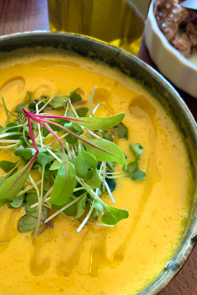 Sweet Bell Pepper & Basil Soup