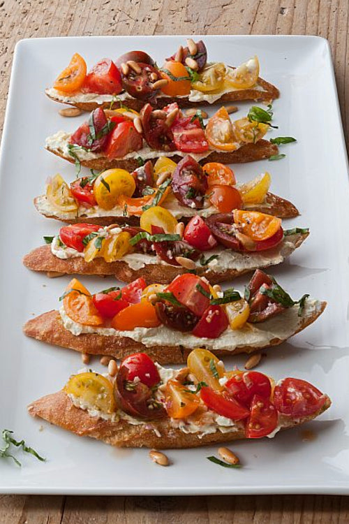 Tomato Crostini with Whipped Feta