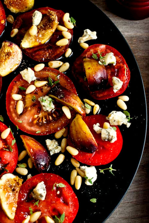 Tomato, Fresh Fig & Blue Cheese Salad