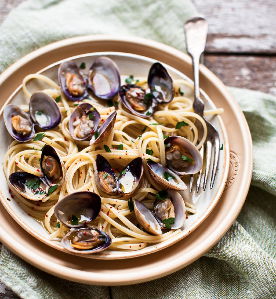 Basil Linguine and Clams