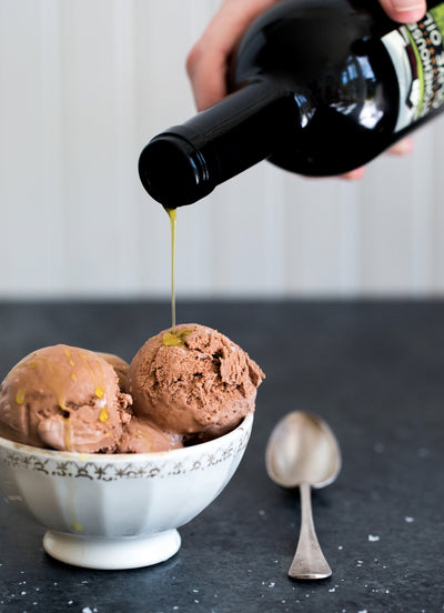 Chocolate Ice Cream with EVOO & Maldon Sea Salt