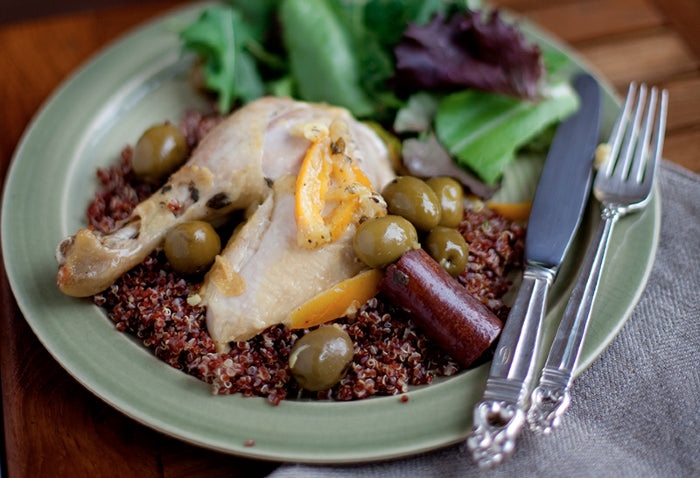 Moroccan Chicken with Green Olives & Preserved Lemon