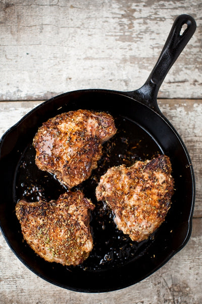 Spice Rubbed Skillet Porkchops