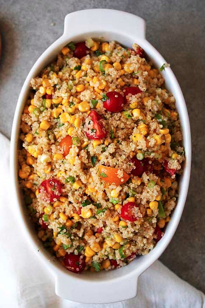 Fresh Corn & Quinoa Salad with Basil