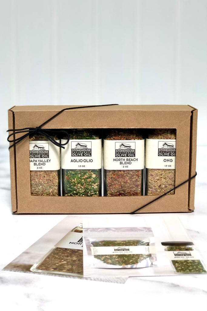 https://www.stonehouseoliveoil.com/cdn/shop/files/SpiceJar4PackSampler_1024x1024.jpg?v=1684870480