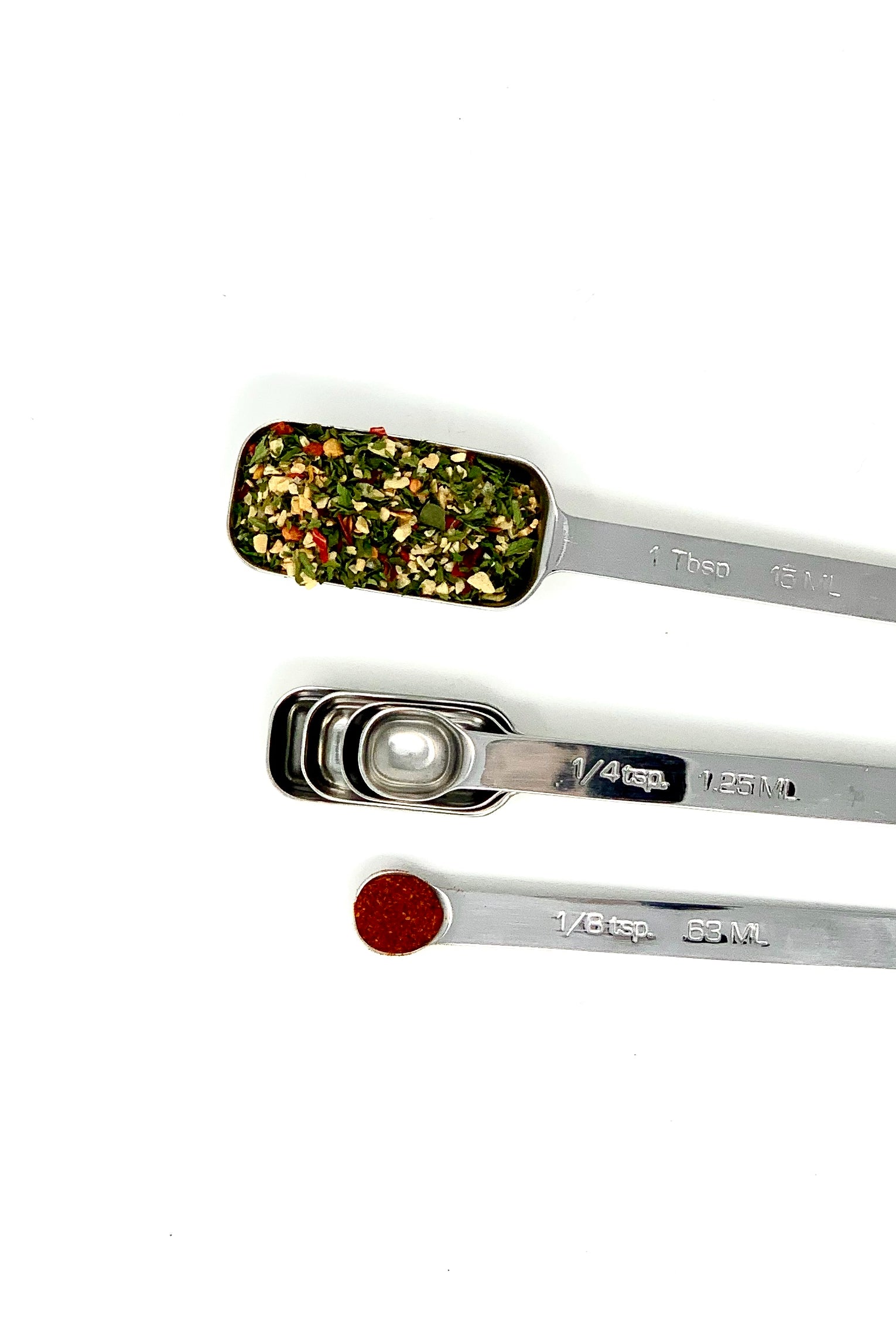 Narrow Stainless Steel Measuring Spoons