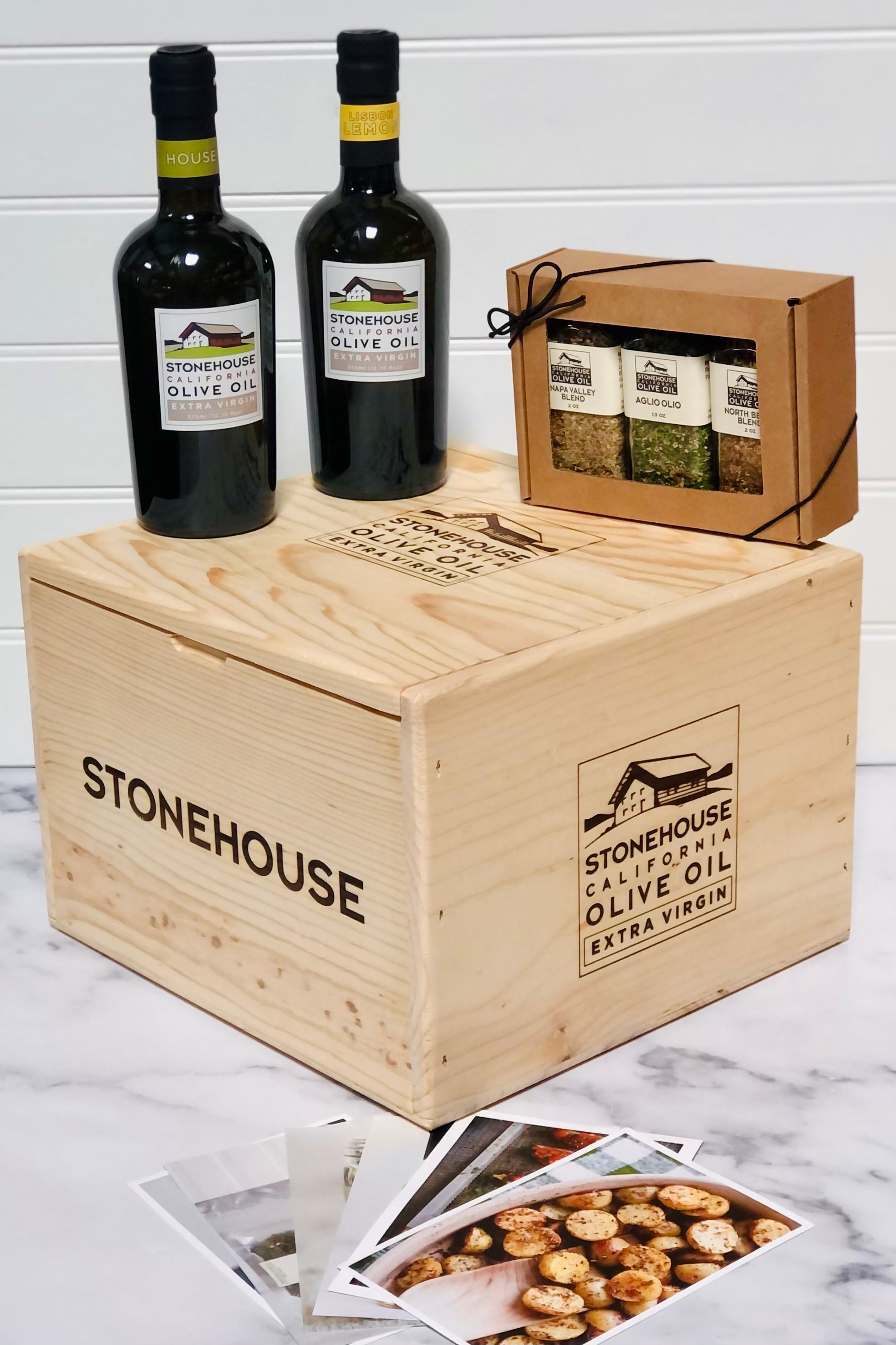 Stonehouse California Extra Virgin Olive Oil Premium Wooden box